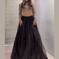 Alluring Black Color Tabby Organza Thread And Sequins Work Lehenga Choli In USA