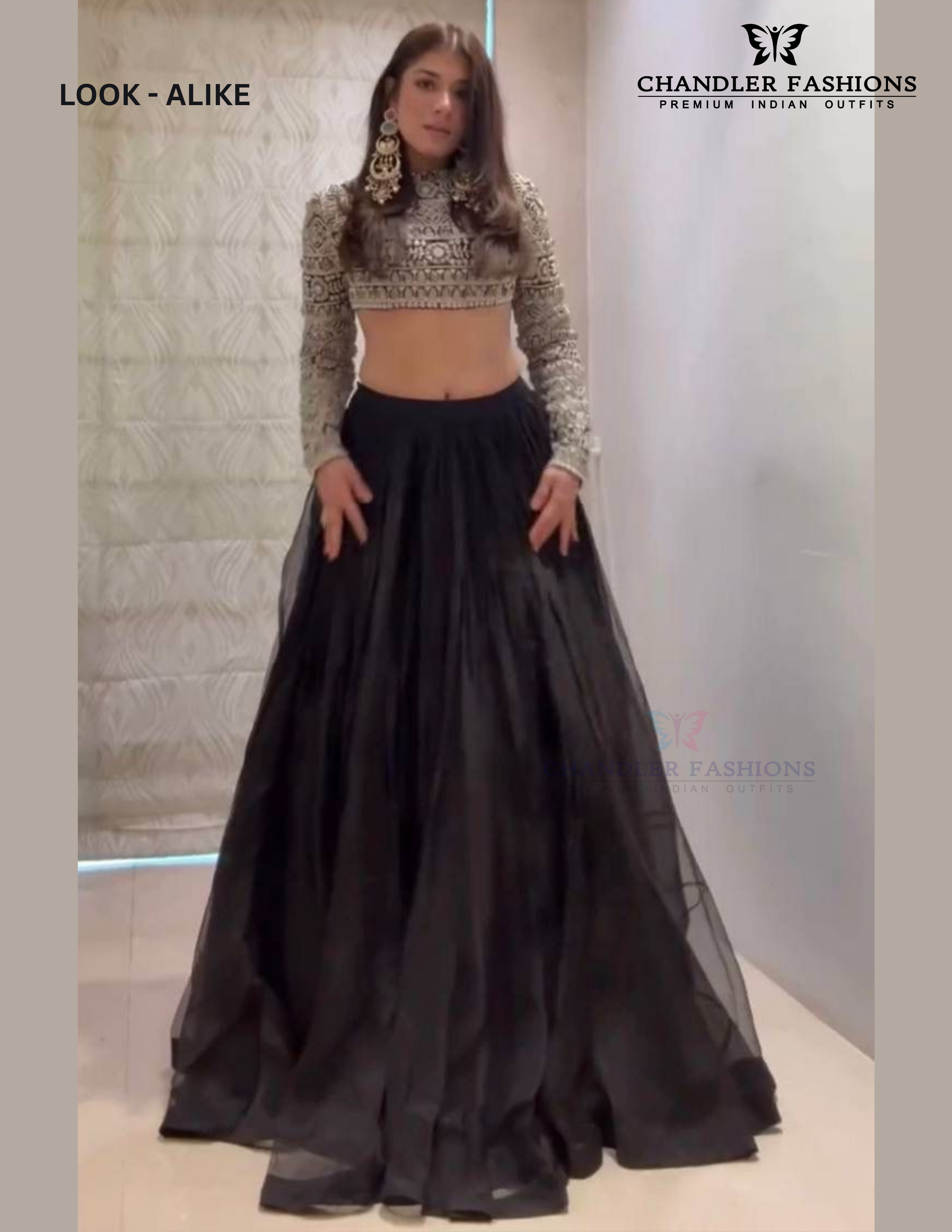Alluring Black Color Tabby Organza Thread And Sequins Work Lehenga Choli In USA