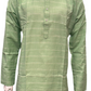 Alluring Green Color Cotton Kurta With Pajama For Men
