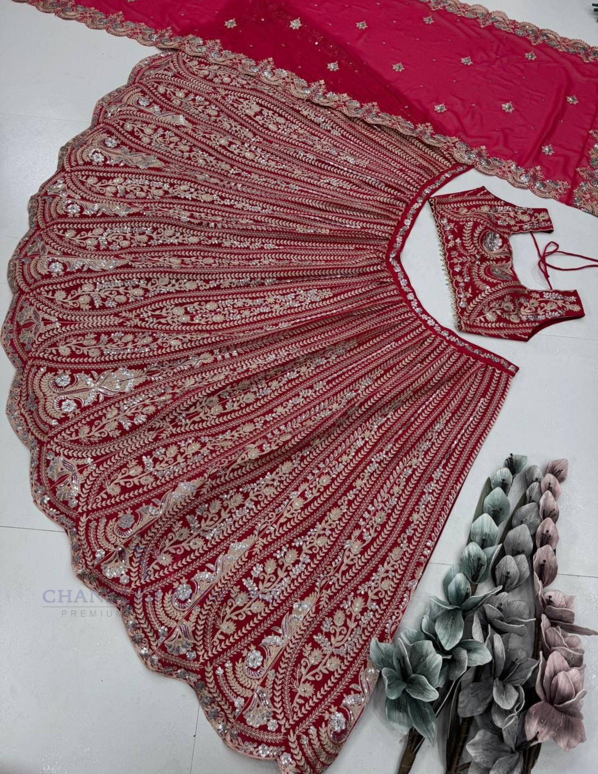 Wonderful Red Color Lehenga Choli In Chandler