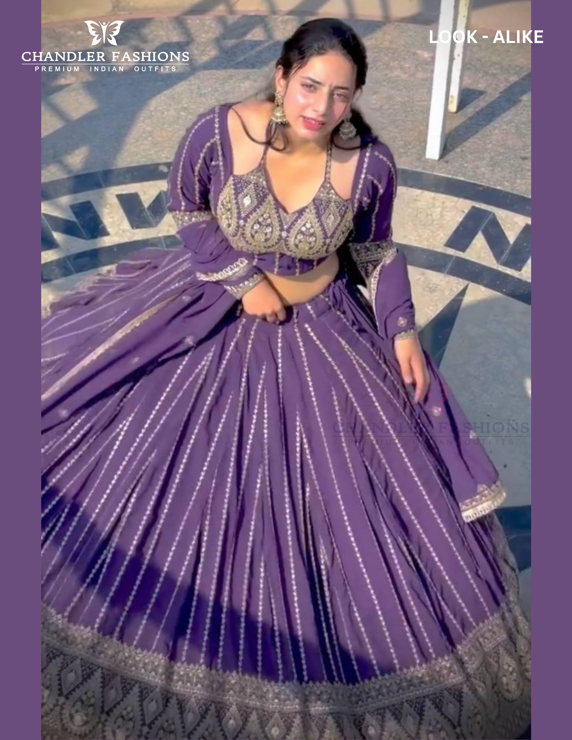 Beautiful Purple Color Embroidery And Sequins Work Lehenga Choli For Women In Mesa