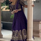 Amazing Purple Color Embroidery And Sequins Work Lehenga Choli With Dupatta For Women