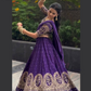 Amazing Purple Color Embroidery And Sequins Work Lehenga Choli With Dupatta For Women Near Me