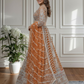 Wonderful Orange Color Sequins And Embroidery Work Lehenga Choli For Women In USA