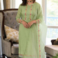 Alluring Green Color Cotton Kurti & Pant With Dupatta In Tempe