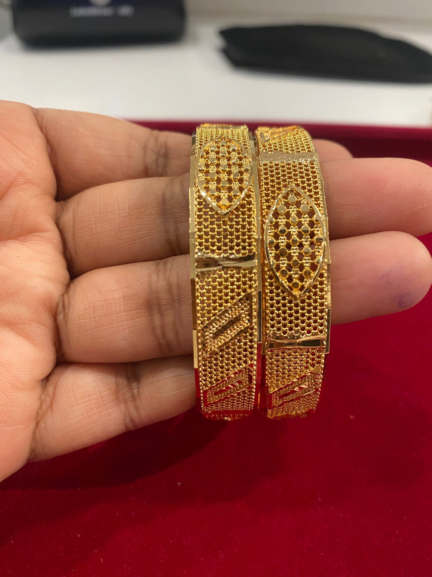 Alluring Gold Plated Bangles With Pure Elegance Gold Color Look For Women