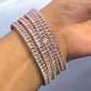 Pretty Rose Gold Plated Bangles With White Stones