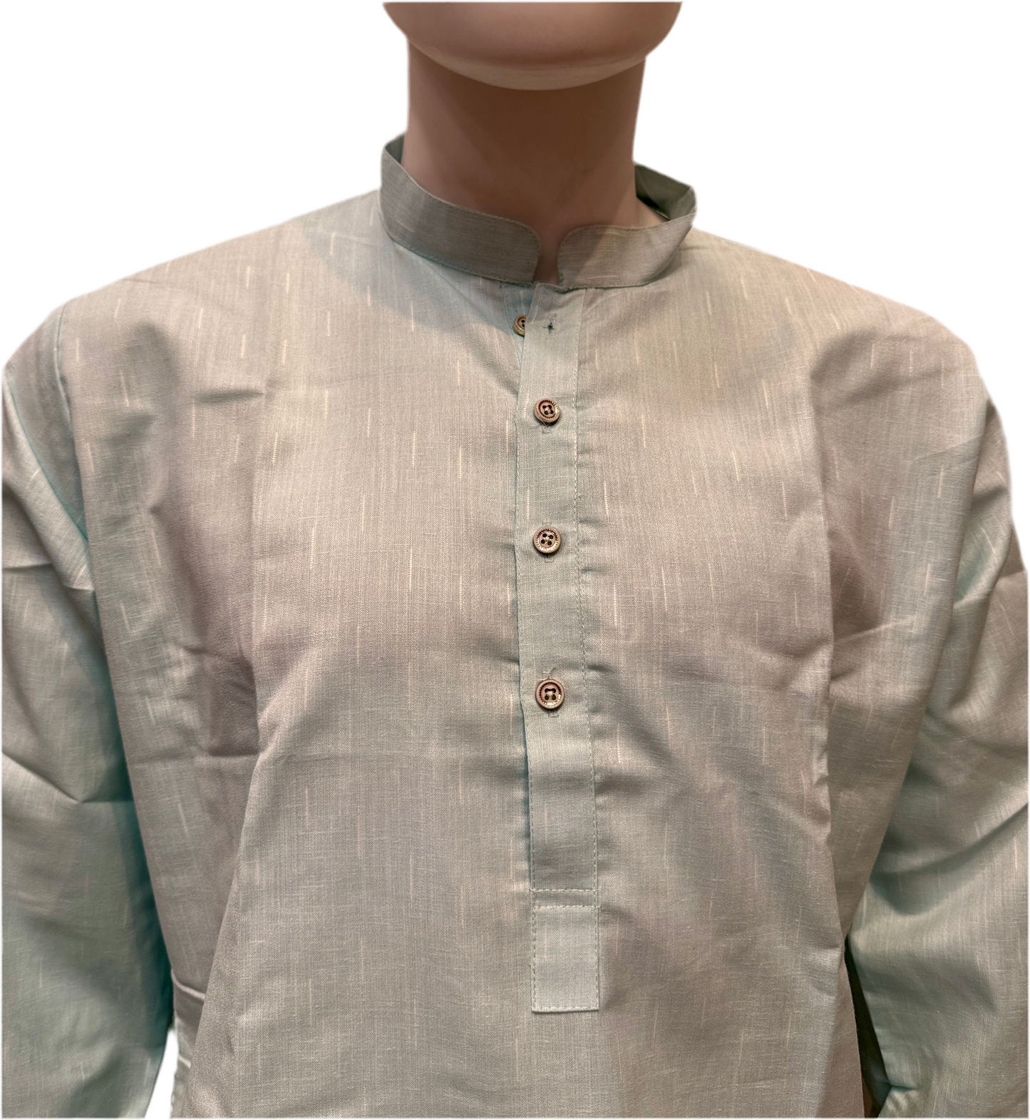 Marvelous Sky Blue Color Cotton Kurta With Pajama For Men