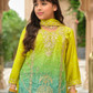 Lime Green Color Chinon With Embroidery Work Palazzo Suits In USA