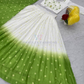 Elegant White And Green Color Lehenga Choli With Printed Work For Women