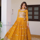 Yellow Color Georgette Embroidery With Sequins Lehenga Choli Near Me