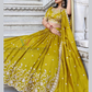 Yellow Color Chinon With Embroidery Work Lehenga Choli In Arizona
