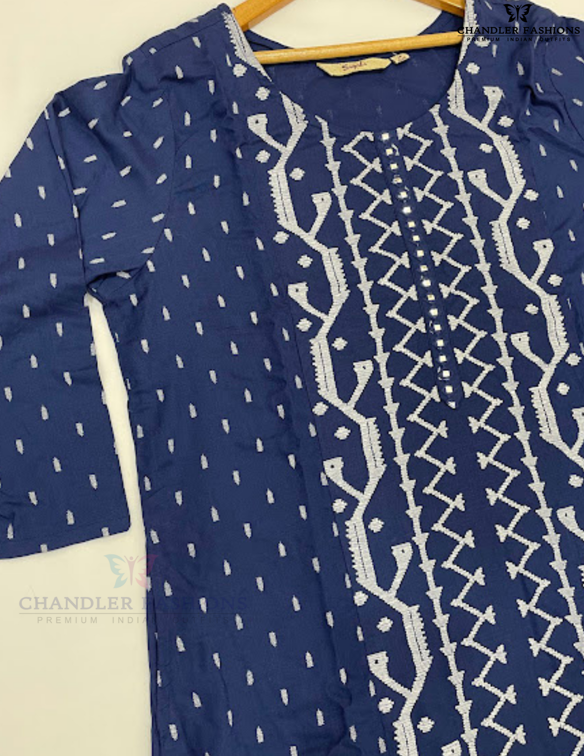 Blue Kurti With Pocket In Mesa
