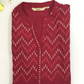Dark Red Color Cotton With Self Design Kurti In USA