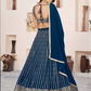 Alluring Blue Color Georgette Lehenga Choli With Sequins And Embroidery Work Near Me