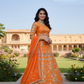 Zari Embroidery Work Lehenga In USA