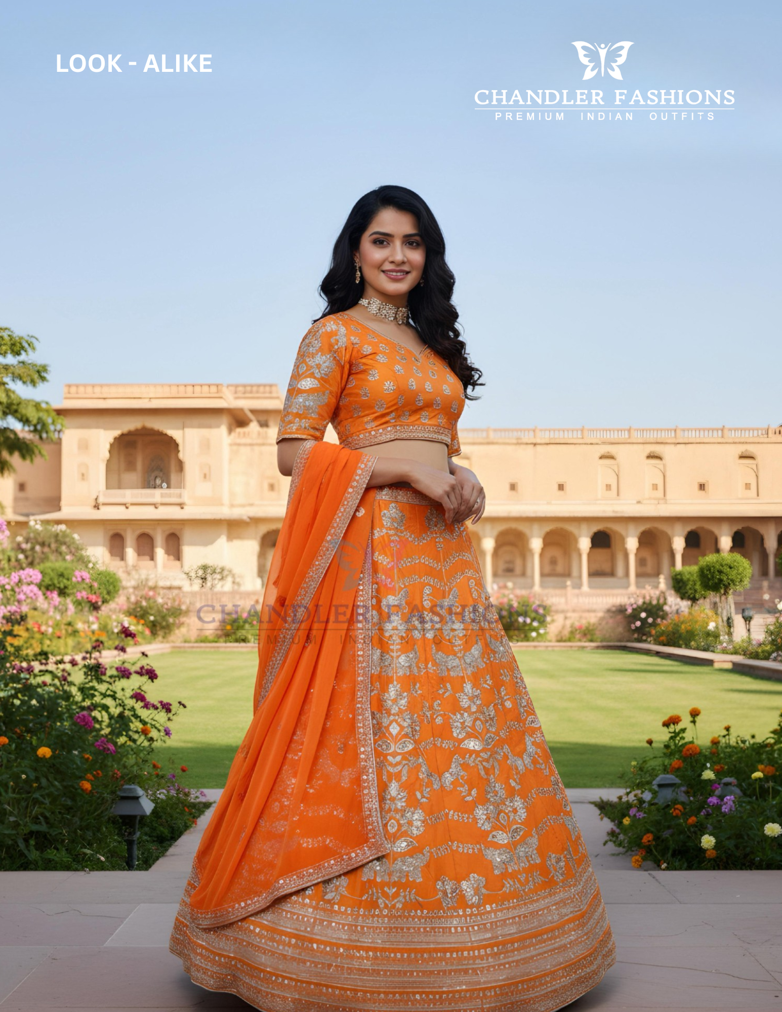 Zari Embroidery Work Lehenga In USA