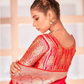 Pink Colored Printed Work Banarasi Soft Silk Designer Sarees In USA