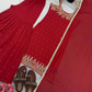 Red Color Georgette Palazzo Suits In Yuma