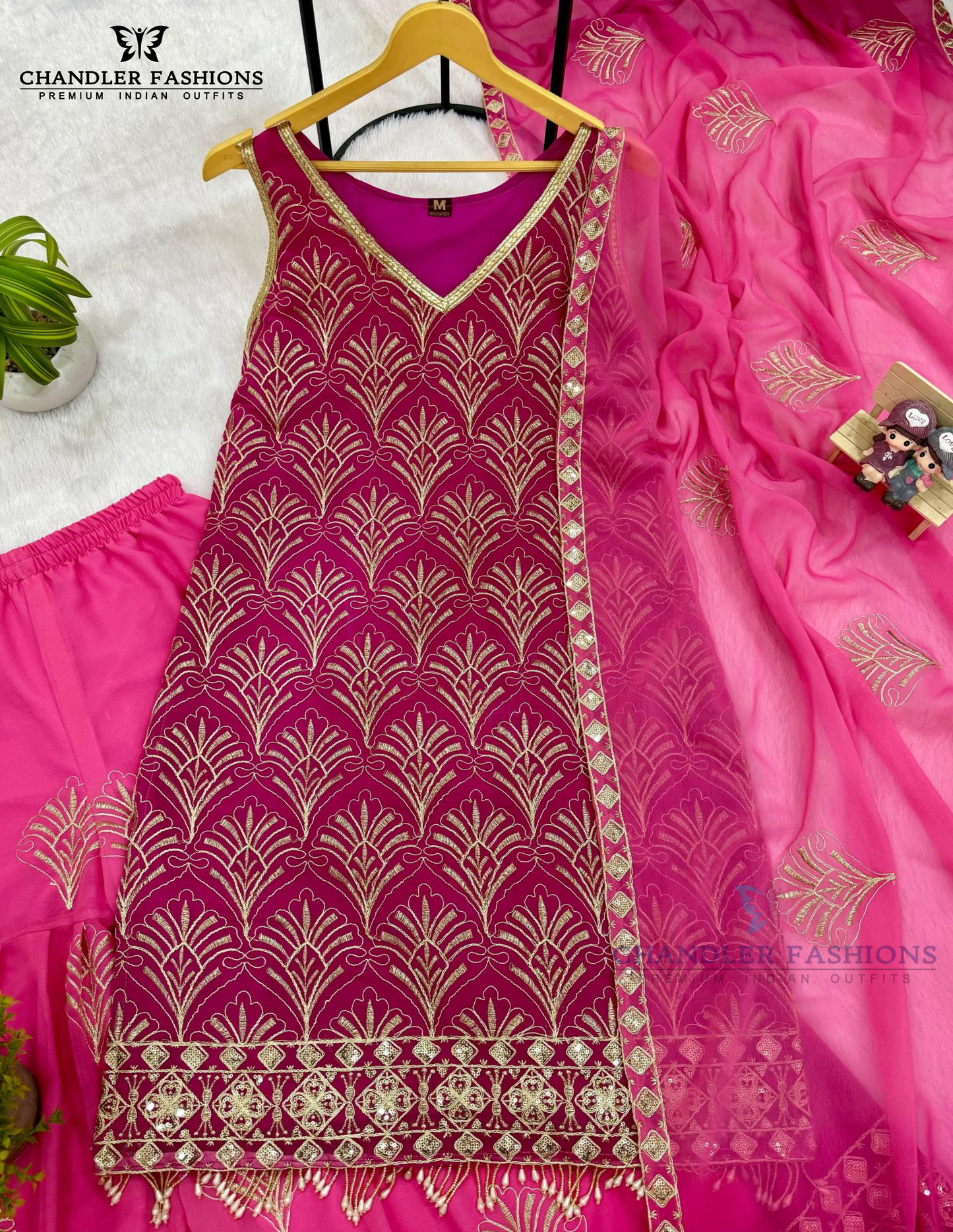 Alluring Pink Color Rangoli Silk Palazzo Suits With Embroidery Work For Apache Junction