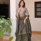 Appealing Green Color Georgette Lehenga Choli With Embroidery Work For Women