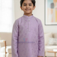 Light Lavender Color Jacquard Silk With Pajama Kurta Near Me