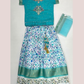 Attractive Sky Blue Color Soft Silk Choli Sets Embroidery With Stone Work For Girls