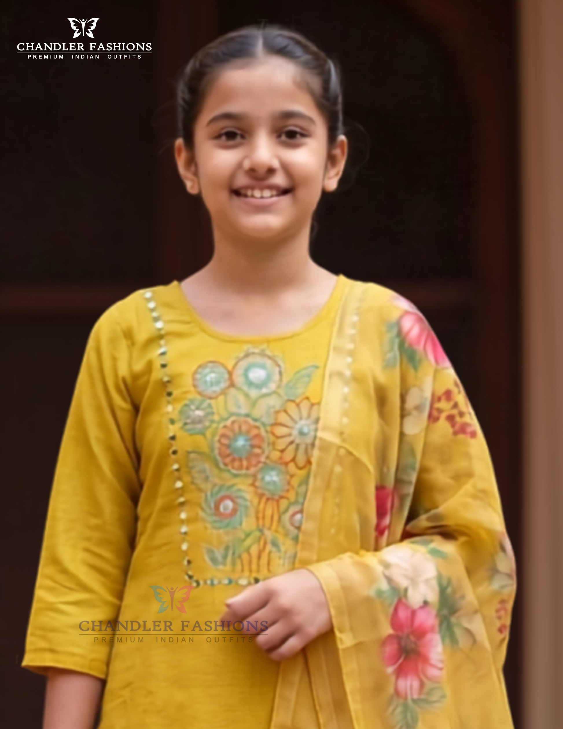 Attractive Mustard Yellow Color Embroidery Work With Silk Kurti Suits Near Me