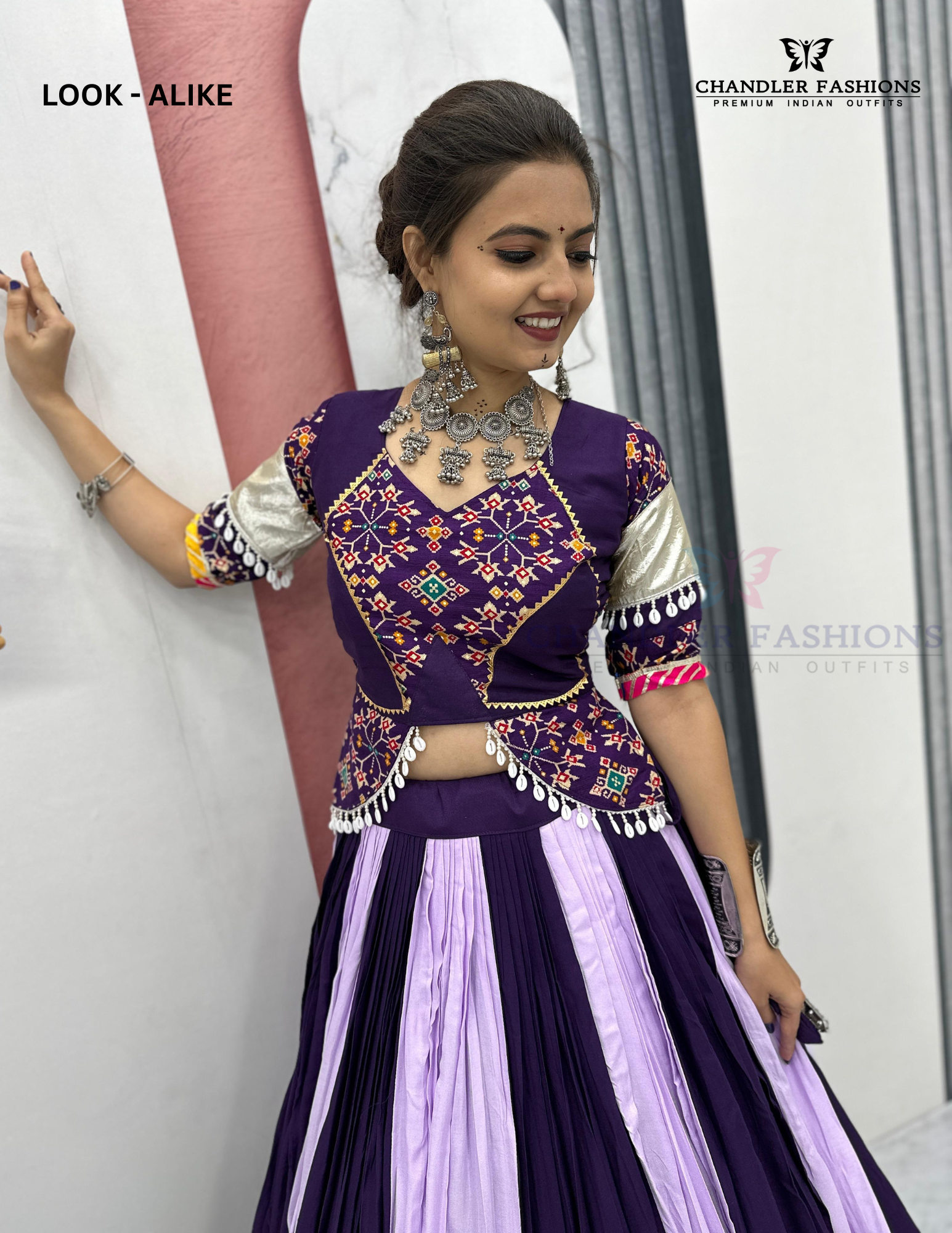 Purple Colored Ribbon Work Chaniya Choli Sets In Chandler