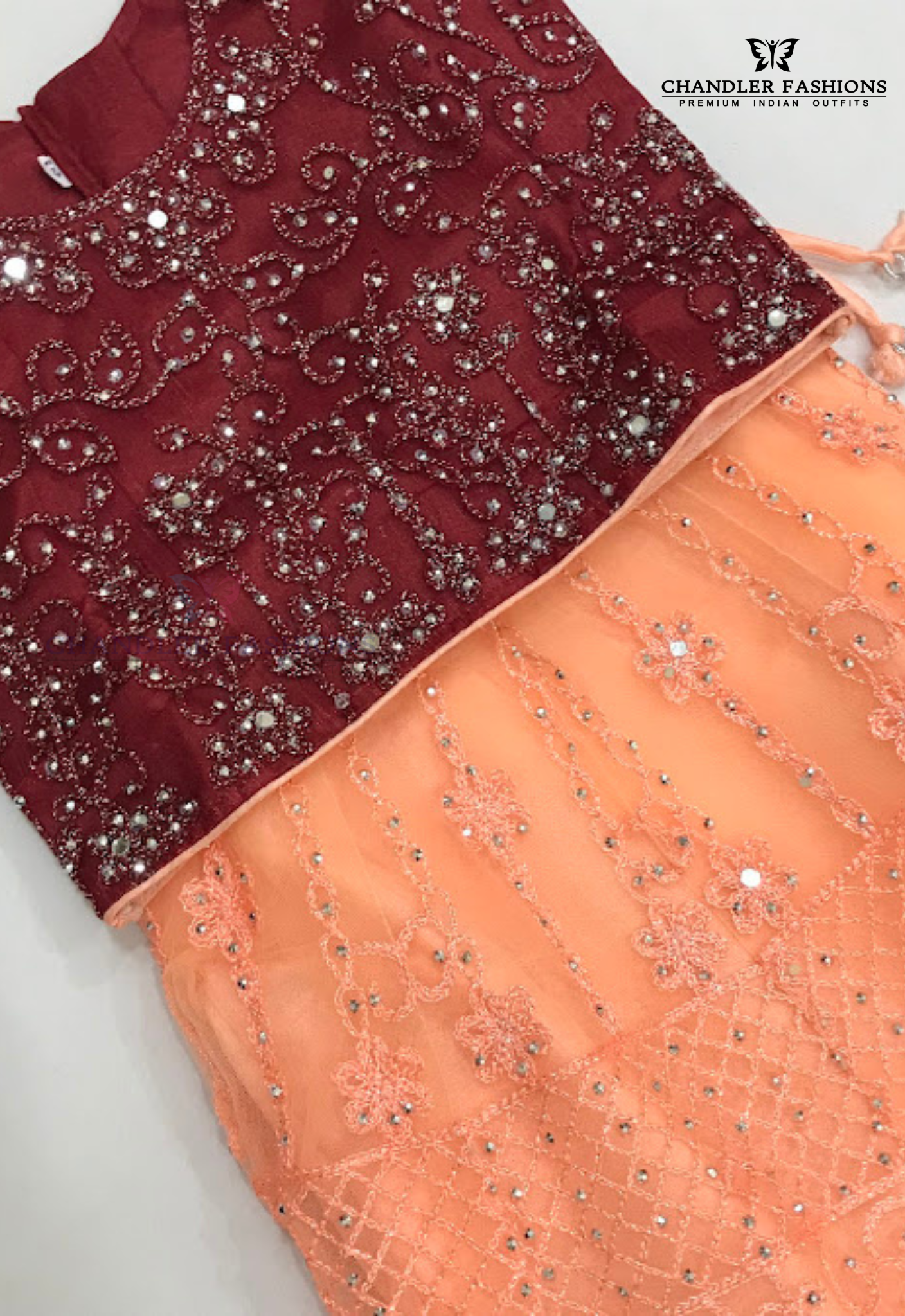 Attractive Maroon Color Girls Choli Sets