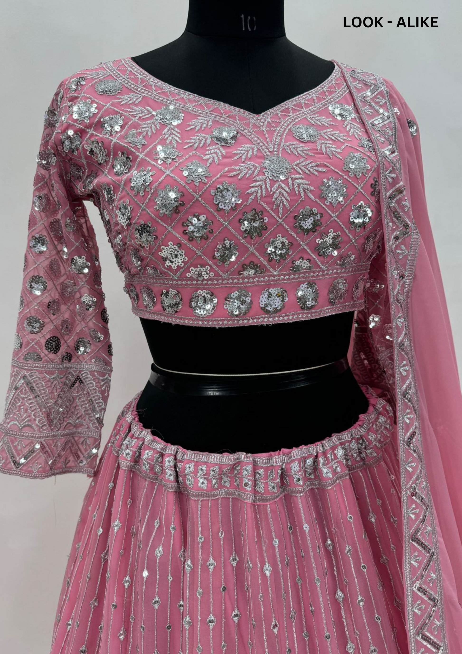 Heavy Embroidered Sequins Work Lehenga Choli With Dupatta In USA
