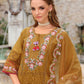 Mustard Yellow Color Organza With Embroidery Work Salwar Suits Near Me