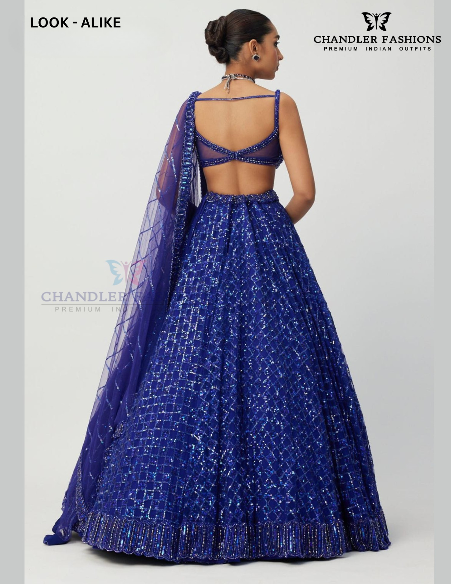 Blue Color Lehenga With Sequins In Tempe