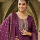 Purple Color Rayon Salwar Suits With Embroidery Work Near Me