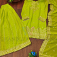 Alluring Lime Green Color Georgette Palazoo Suits With Dupatta in Suncity