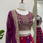 Purple Color With Thread And Sequins Work Lehenga Choli In USA
