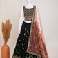 Gorgeous Black Color Heavy Georgette Embroidery And Sequins Lehenga Choli With Net Dupatta