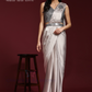 Stunning Silver Color Ready To Wear One Minute Designer Saree