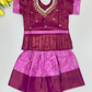 Delightful Pink Color Soft Silk With Stone Work Langa Set For Kids