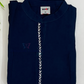 Navy Blue Color Rayon Kurti With Stone Work Near Me