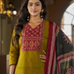 Lime Green Color Cotton With Printed Work Salwar Suits With Dupatta Near Me