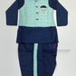 Blue Color Silk Cotton Kurta  With Pajama Pant And Dhoti Style Pant Near Me