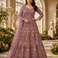Elegant Purple Color Georgette With Embroidery And Sequins  Work Anarkali Gown