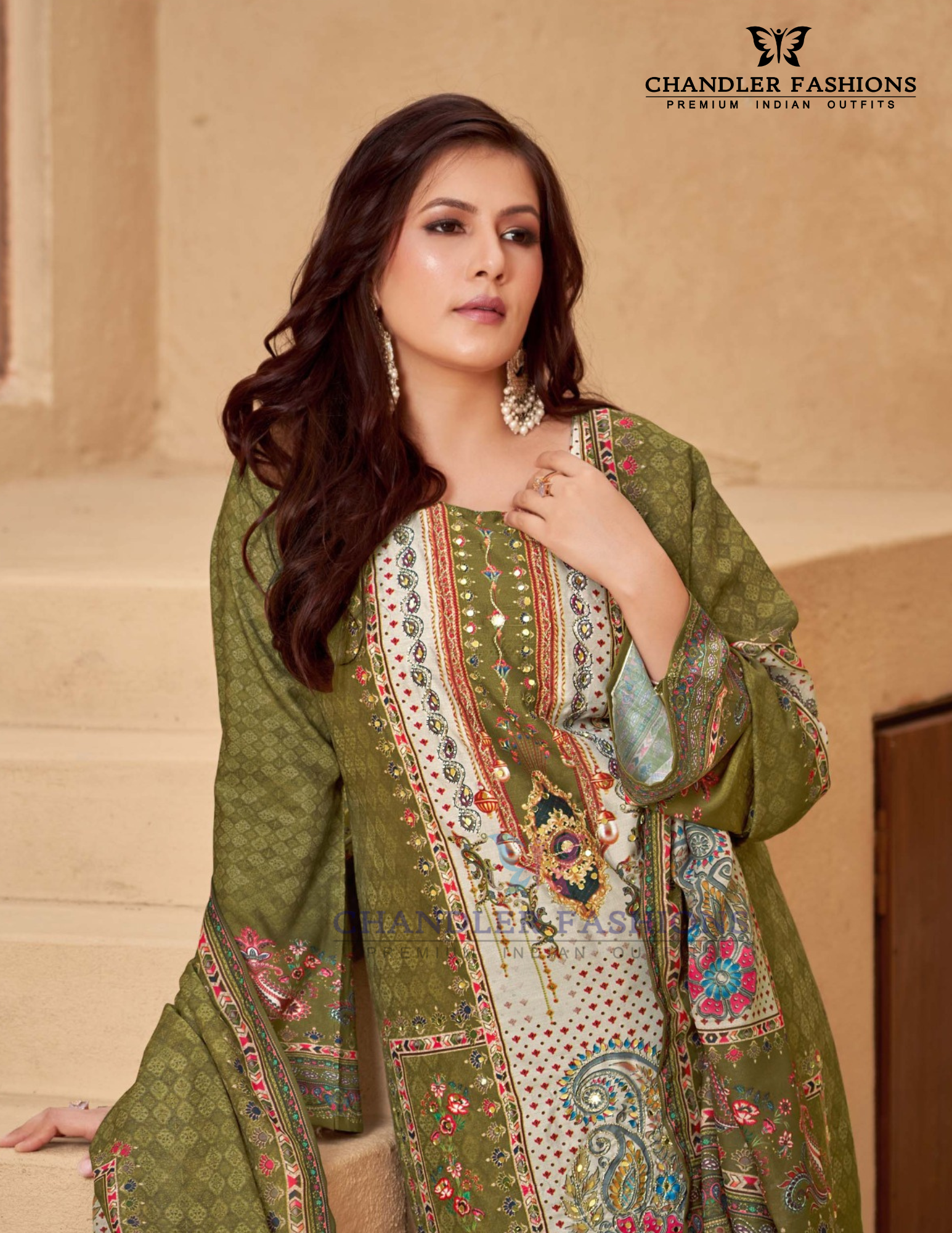 Green Color Muslin With Digital Print Salwar Suits Near Me