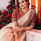 Attractive Cream Color Banarasi Crush Saree in Mesa
