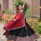 Black Cotton Garba Lehenga Choli In Suncity