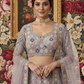 Lavender Color Net With Embroidery And Sequins Work Lehenga In Tempe