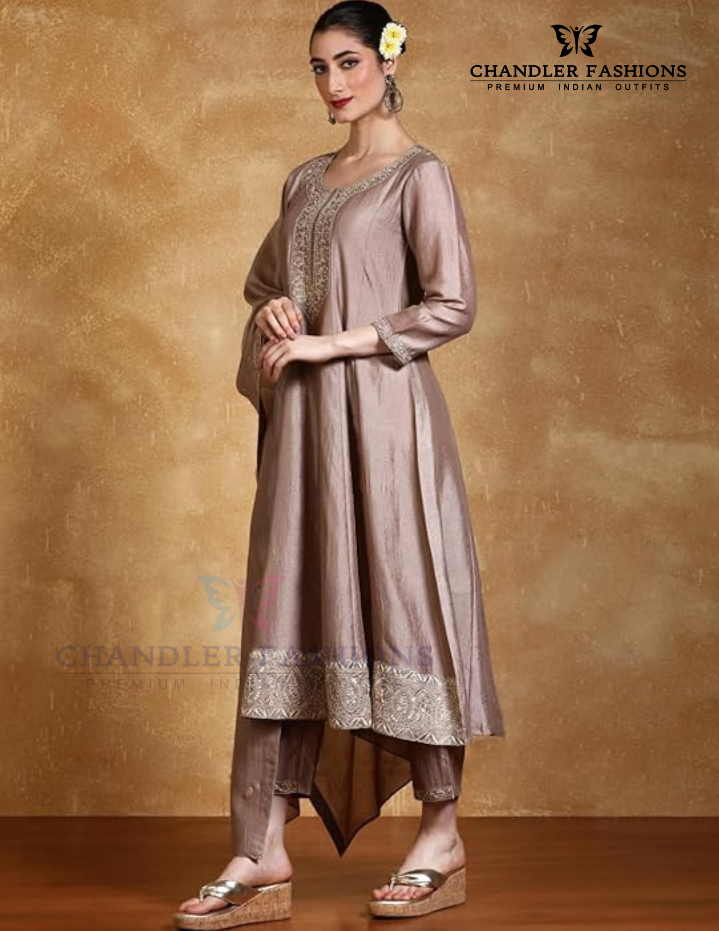 Light Purple Color Silk Blend With Embroidery Work Salwar Suits Near Me