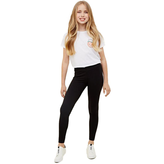 Wonderful Black Color Stretchable Rayon Elastane Leggings For Kids