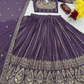 Purple Color Embroidery And Sequins Work Lehenga Choli For Women In Indian Ethnic Wear
